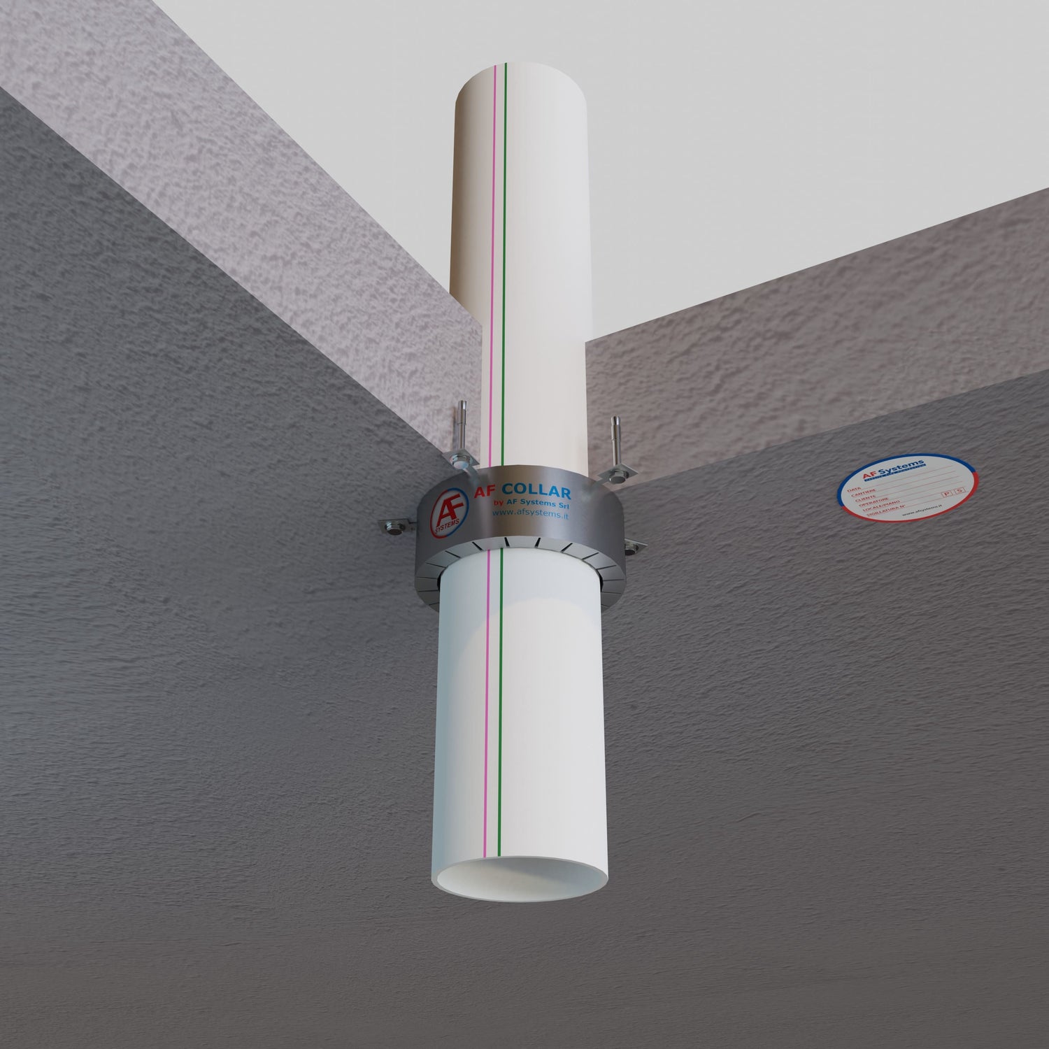 Collare Antifuoco Af Collar Attraversamento Acustico a Solaio