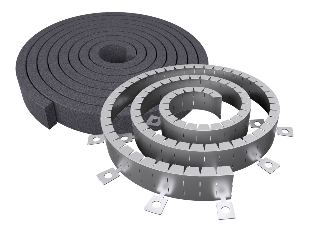 Collare Antifuoco in Rotolo AF Multicollar visibile sia la Lamina che la Guaina