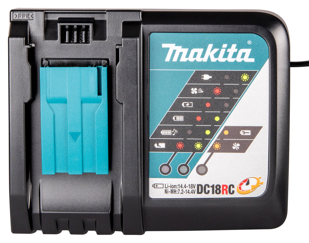 Caricabatterie Makita LXT DC18RC - Rapido per Batterie 14,4V / 18V Li-Ion