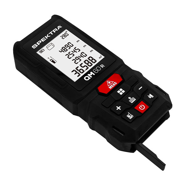 Misuratore fatto a telecomandino nero con display e tasti con antenna alzata