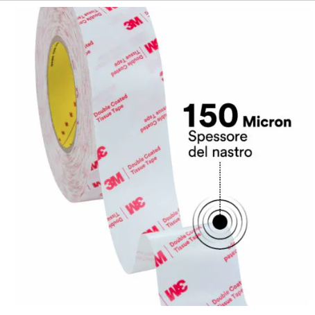 Nastro biadesivo 3M 56415 in TNT per plastiche difficili - 100 mt