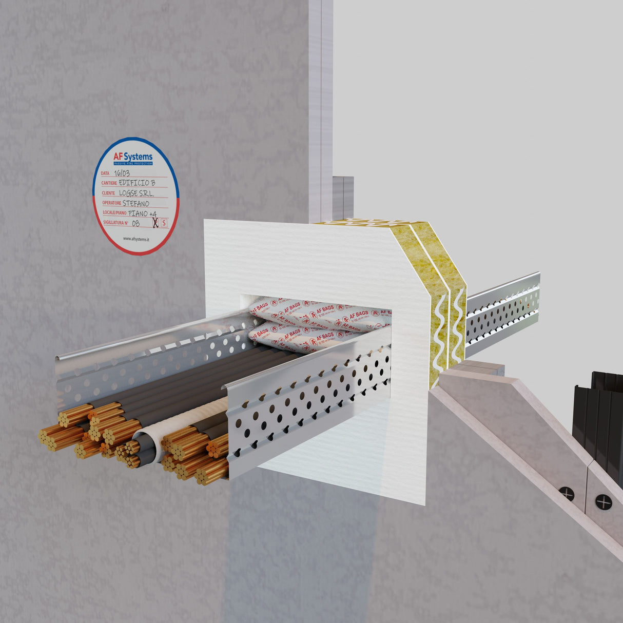 Sacchetto Afbags su Passerella ad Asola Setto