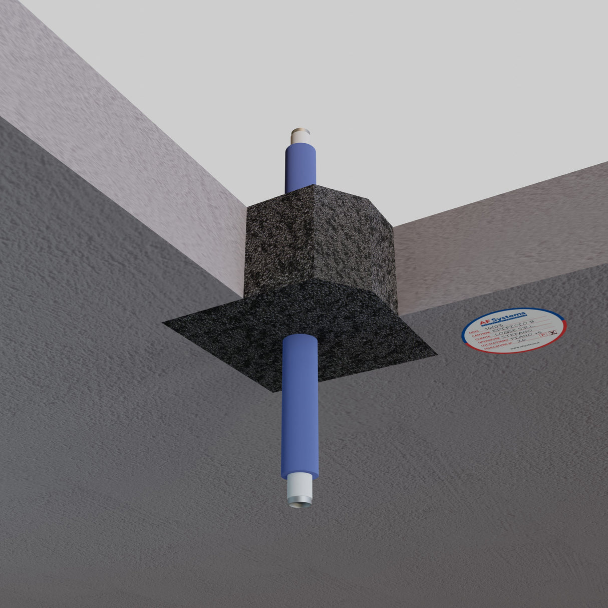 Schiuma Poliuretanica AF Graphit Foam su Multistrato a Solaio