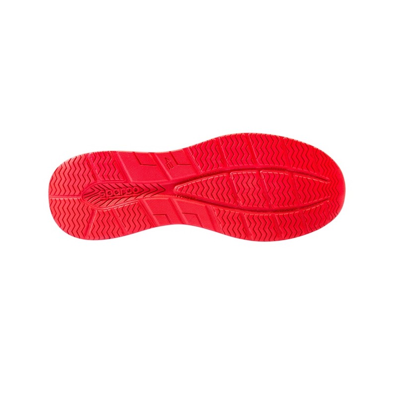 suola rossa di gomma con logo sparco