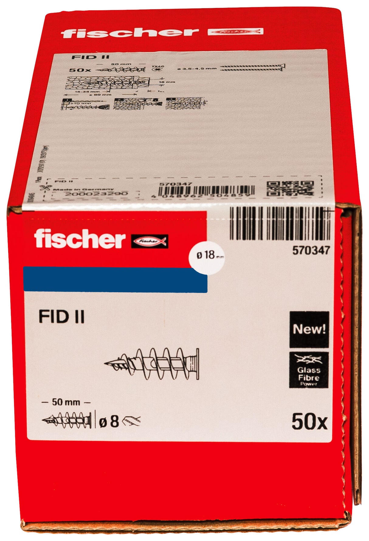 Tasselli isolanti Fischer FID II 50 mm – Fissaggio su cappotto termico (50 pezzi)