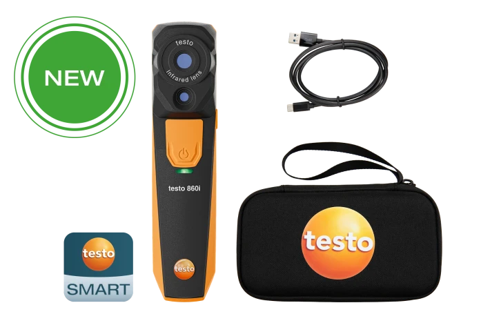 termocamera con accessori inclusi ovvero cavo e custodia