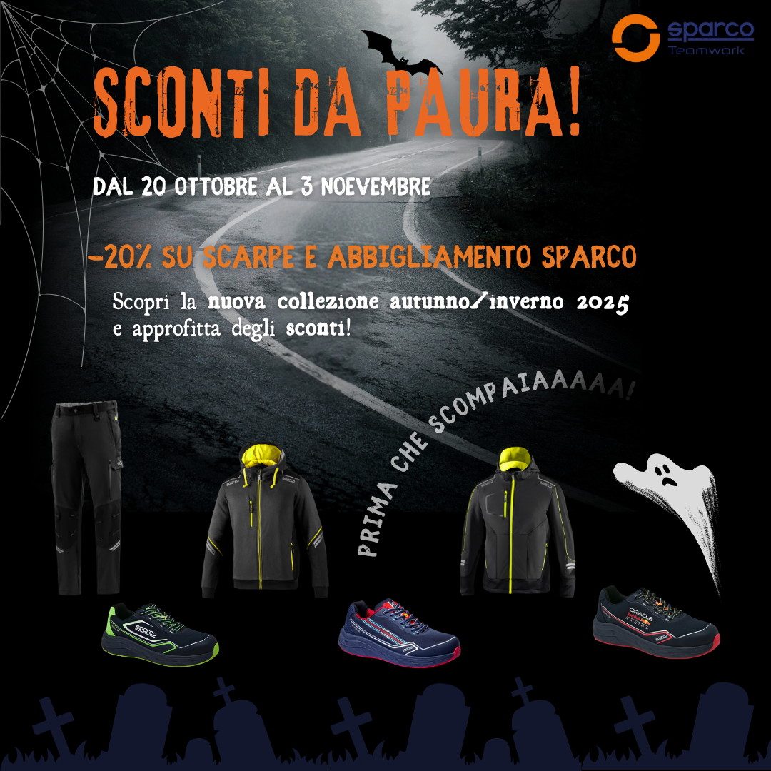 Nuovi arrivi Sparco autunno/inverno: scopri i capi tecnici in promozione con gli “Sconti da Paura”
