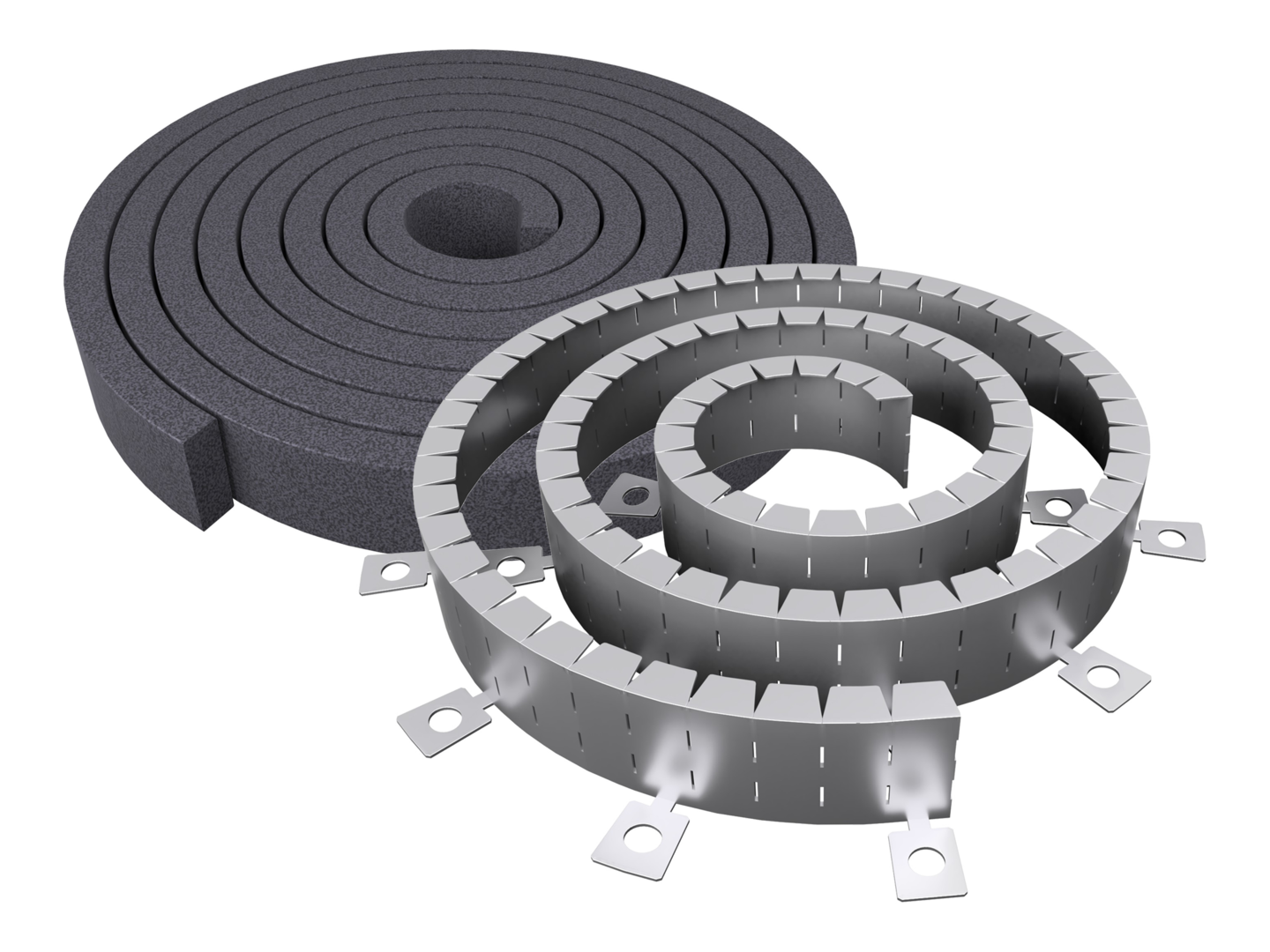 Collare Antifuoco in Rotolo AF Multicollar visibile sia la Lamina che la Guaina