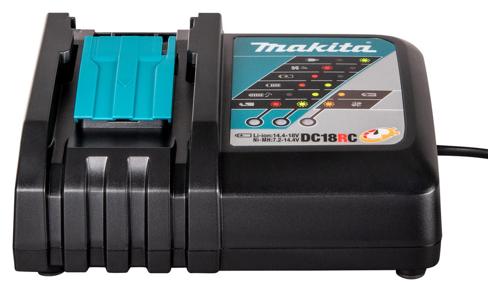Caricabatterie Makita LXT DC18RC - Rapido per Batterie 14,4V / 18V Li-Ion