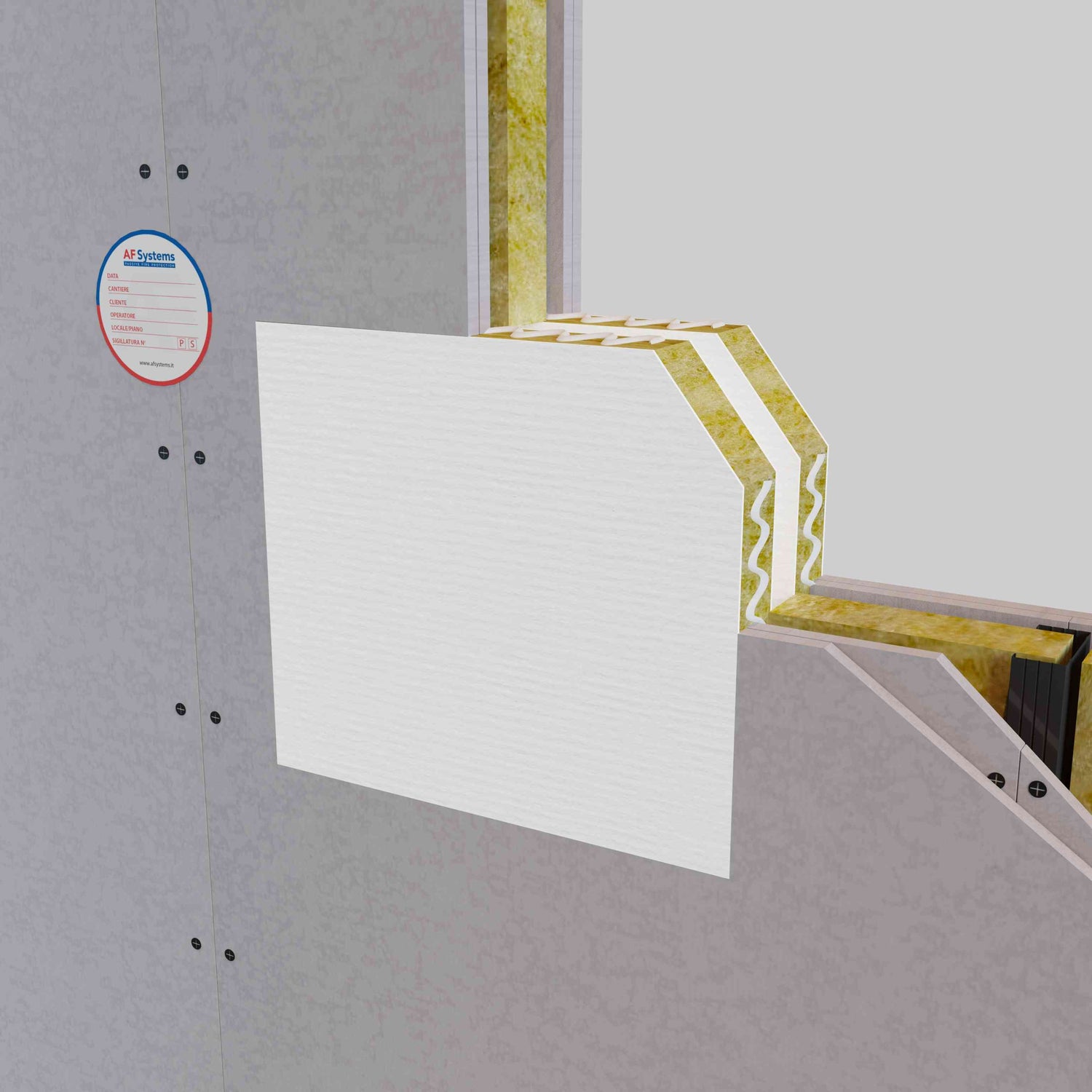 Pannelli antifuoco su Asola Vuota Parete Flessibile