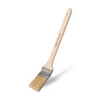 Pennello con setole bionde, ghiera acciaio inox, manico legno inclinato
