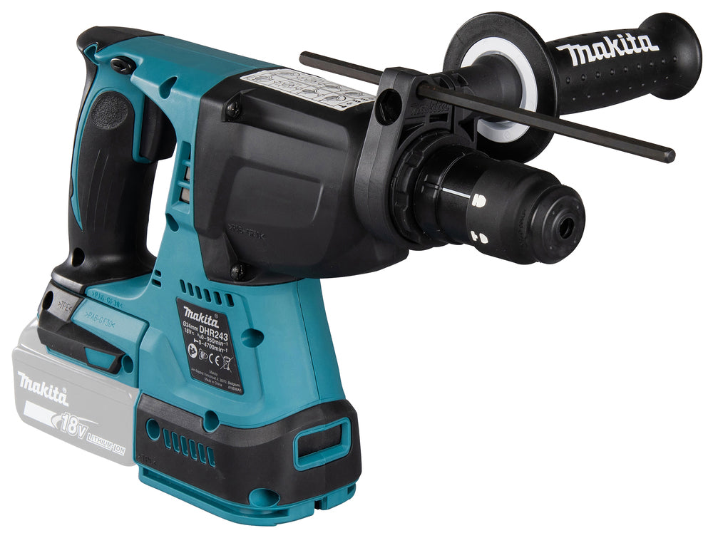 Tassellatore Makita LXT DHR243ZJ visione tre quarti 