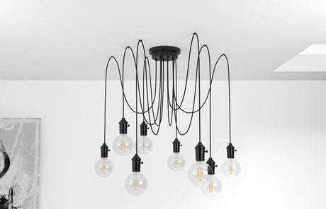 lampadario montato con tasselli fischer